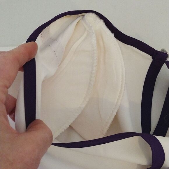 VTG 80s USA White Colorful Abstract Trim Rayon Blouse Plussize 2XL - Picture 9 of 13